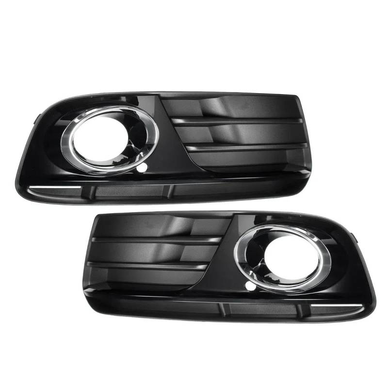 Kühlergrill für die vordere Stoßstange For Q5 2013 2014 2015 2016 Black Front Bumper Grill Grille Fog Light Lamp Cover Grill 8R0807681 8R0807682(1 Paar) von BGRVCKS