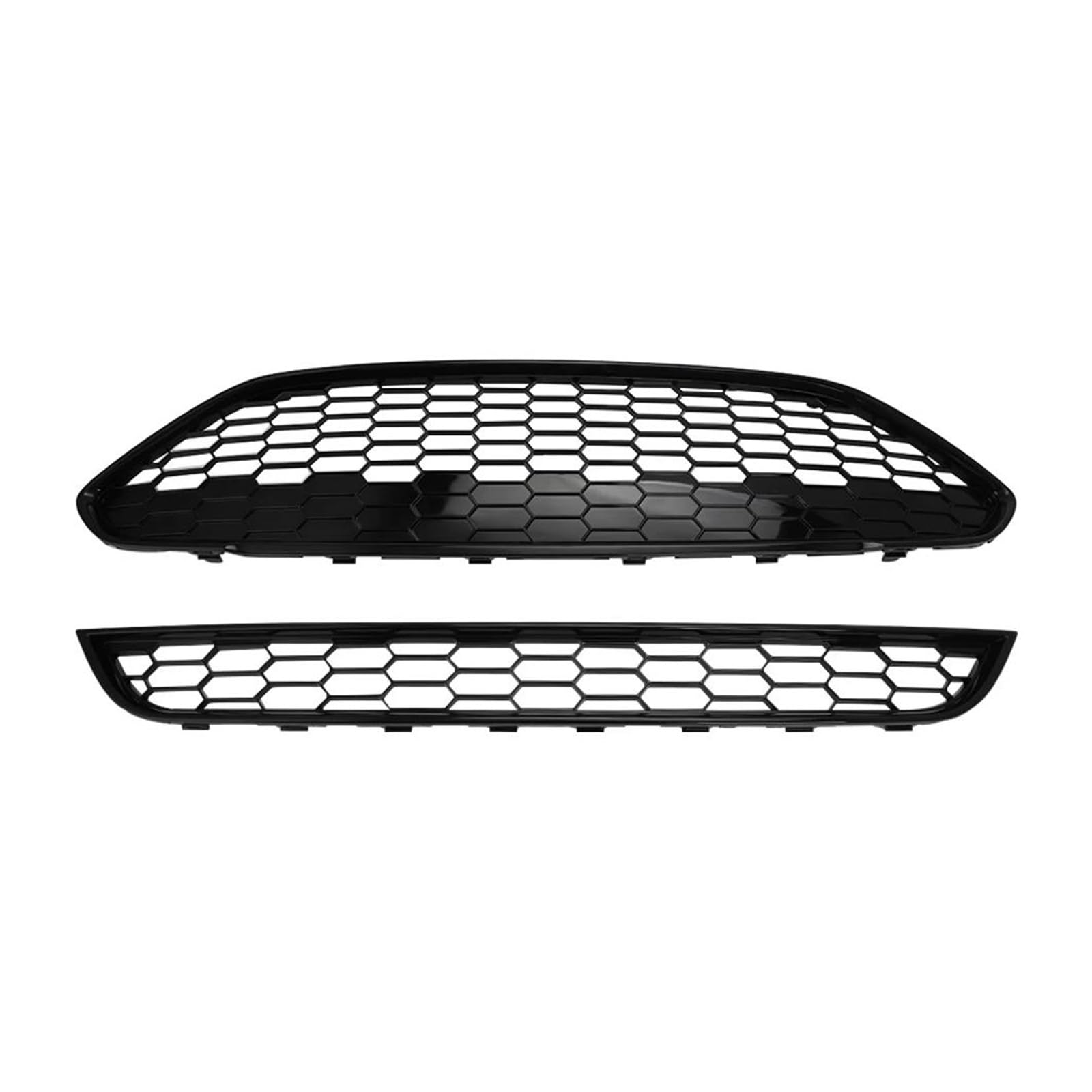 Kühlergrill für die vordere Stoßstange Für F&ord Für Fiesta JA8 2013-2017 Auto-Frontstoßstangen-Mittelgitter Modifiziertes Oberes Gitter Front-Renngitter Sportlich Oben Unten 1778260(Oberer Unterer) von BGRVCKS