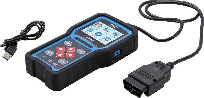 BGS 6648 | OBD 2 (EOBD) Fehler-Diagnosegerät | Klartext-Fehlercode | Auto-Scanner / Code-Leser von BGS