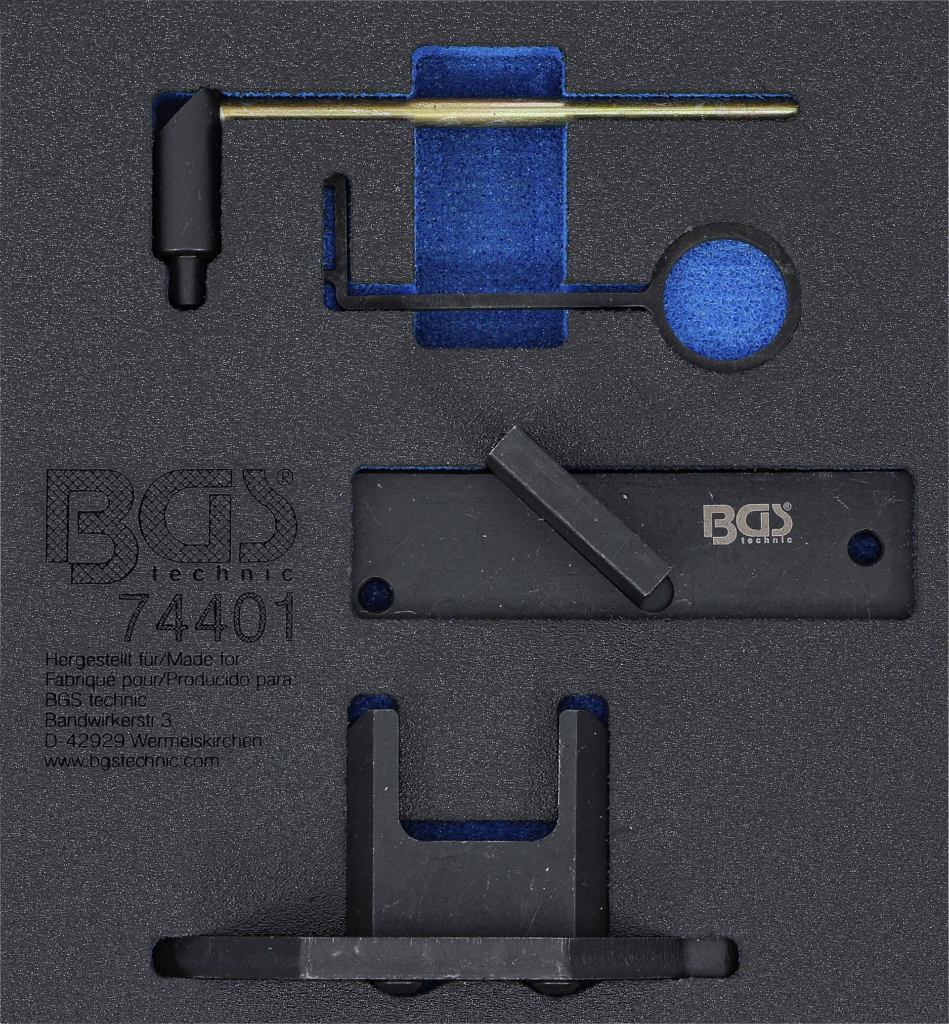 BGS 74401 | Werkstattwageneinlage 1/6: Motor-Einstellwerkzeug-Satz | für Citroën, Peugeot 1.2 GDI PureTech von BGS