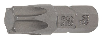 Bgs Bit - Außensechskant 6,3 mm (1/4) - T-Profil (für Torx) T45 [Hersteller-Nr. 8197] von BGS