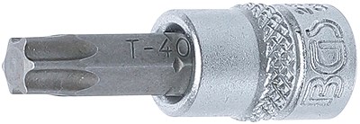 Bgs Bit-Einsatz - Vierkant 6,3 mm (1/4) - T-Profil (für Torx) T40 [Hersteller-Nr. 2596] von BGS