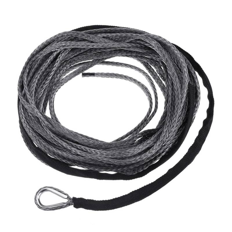 ,Abschleppseil 1/4''x50' LKW Boot Notfall Ersatz Auto Outdoor Zubehör Synthetische Winde Seil Kabel ATV UTV 7700lbs Abschleppseil(Gris) von BGTSF