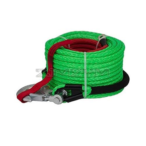 ,Abschleppseil 10 mm * 30 m mehrfarbige Windenleine, Abschleppseil, Polymer-Synthetikfaserseil, Plasmaseil for die Traktion von Geländefahrzeugen(Rood,13mm x 25M) von BGTSF