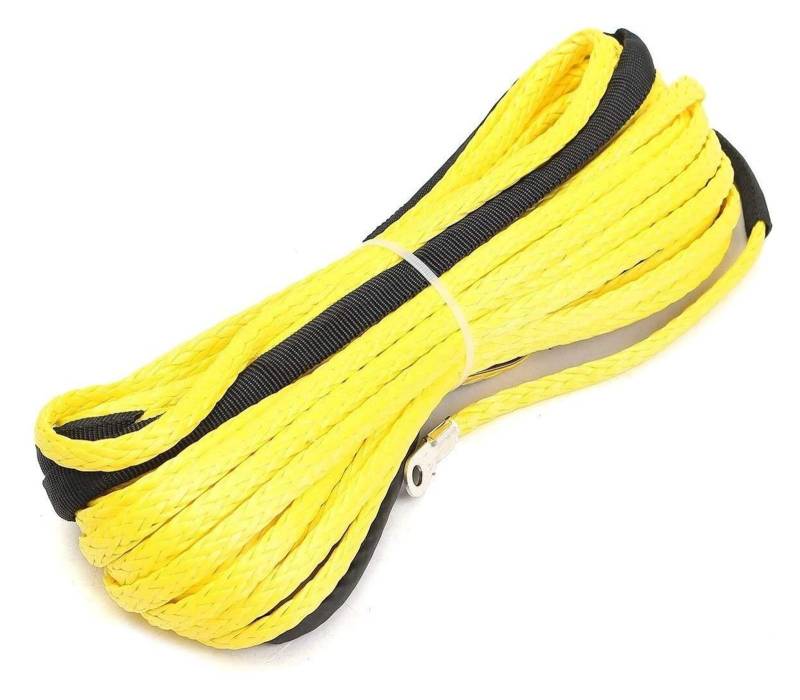 ,Abschleppseil 1X langlebiges 15M 5mm 10000LBS Synthetisches Windenseil-Bergungskabel for Allrad-ATV-SUV-LKW-Bootswinden-Abschleppseil(Yellow) von BGTSF