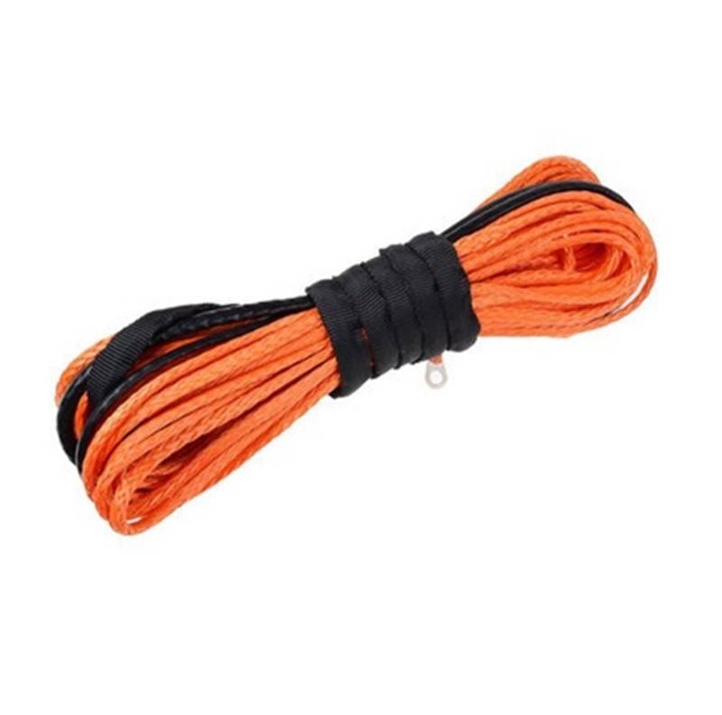 ,Abschleppseil 5/16 ”x50' 5500 lbs 4,8 MM X 15 M 2,5 Tonnen Schleppwinde Seil Heavy Duty Kabel String Linie Synthetische Faser Mit Hülse Kausche ATV/UTV/(Orange) von BGTSF