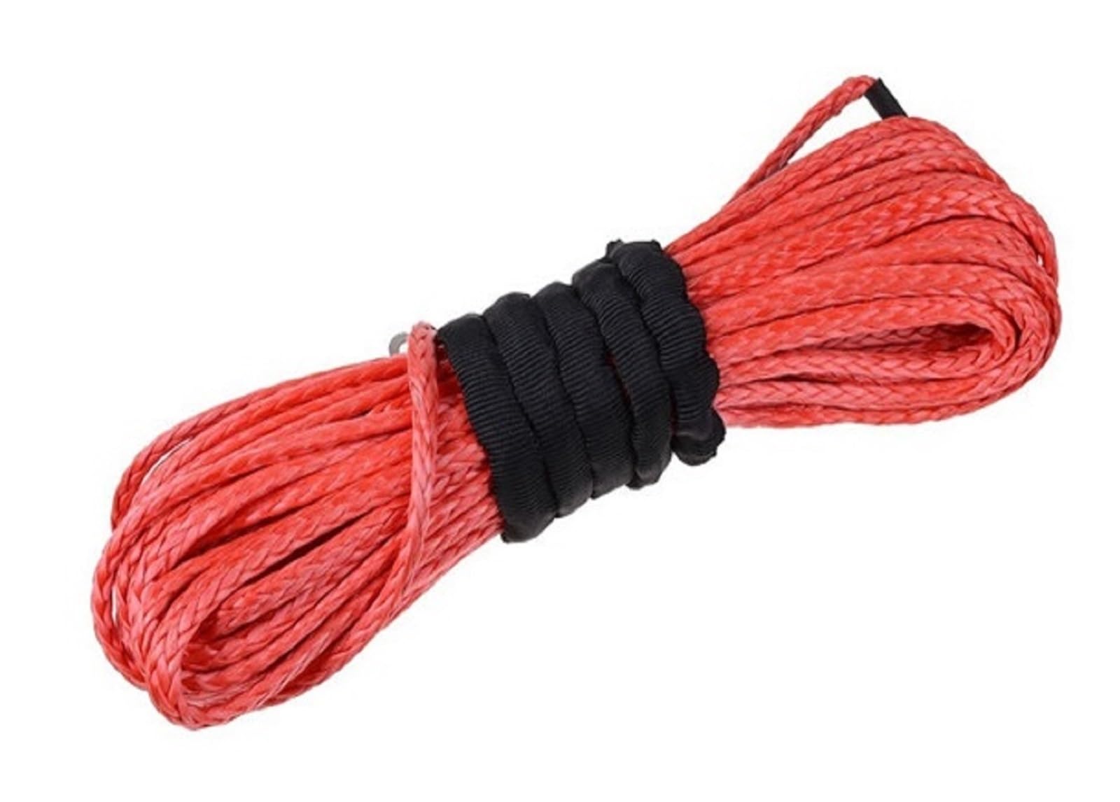 ,Abschleppseil 5/16 ”x50' 5500 lbs 4,8 MM X 15 M 2,5 Tonnen Schleppwinde Seil Heavy Duty Kabel String Linie Synthetische Faser Mit Hülse Kausche ATV/UTV/(Red) von BGTSF