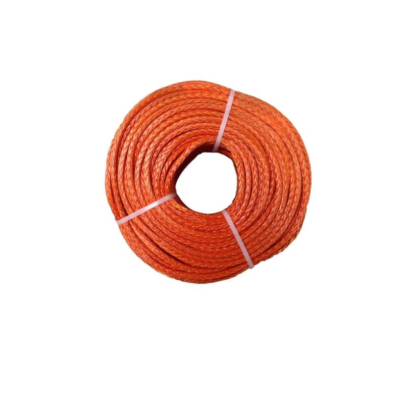 ,Abschleppseil 6 mm x 100 m UHMWPE-Faser Synthetisches Winden-Abschleppseil/Kabel for ATV UTV SUV 4X4 4WD Off-Road(Orange) von BGTSF