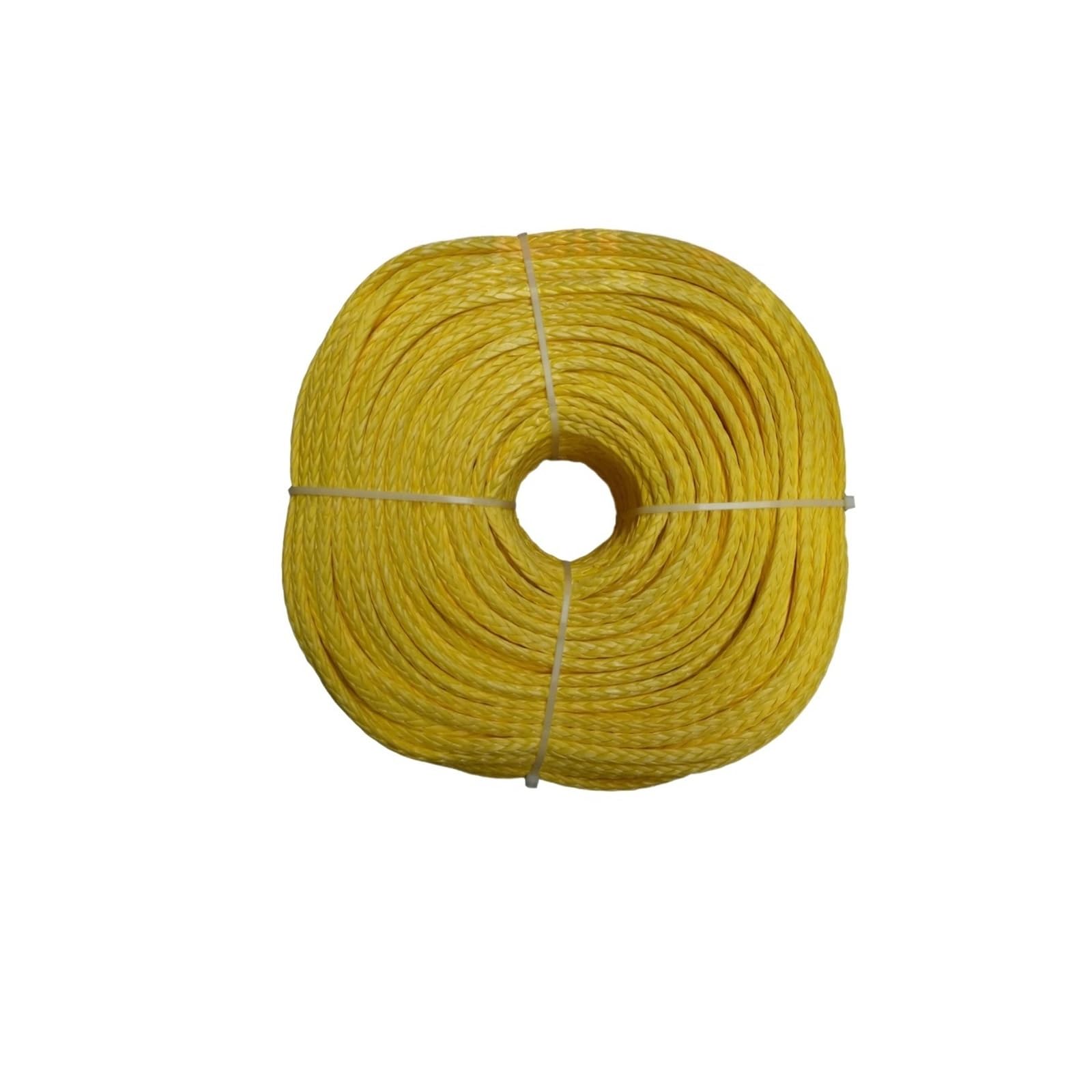 ,Abschleppseil 6 mm x 100 m UHMWPE-Faser Synthetisches Winden-Abschleppseil/Kabel for ATV UTV SUV 4X4 4WD Off-Road(Yellow) von BGTSF