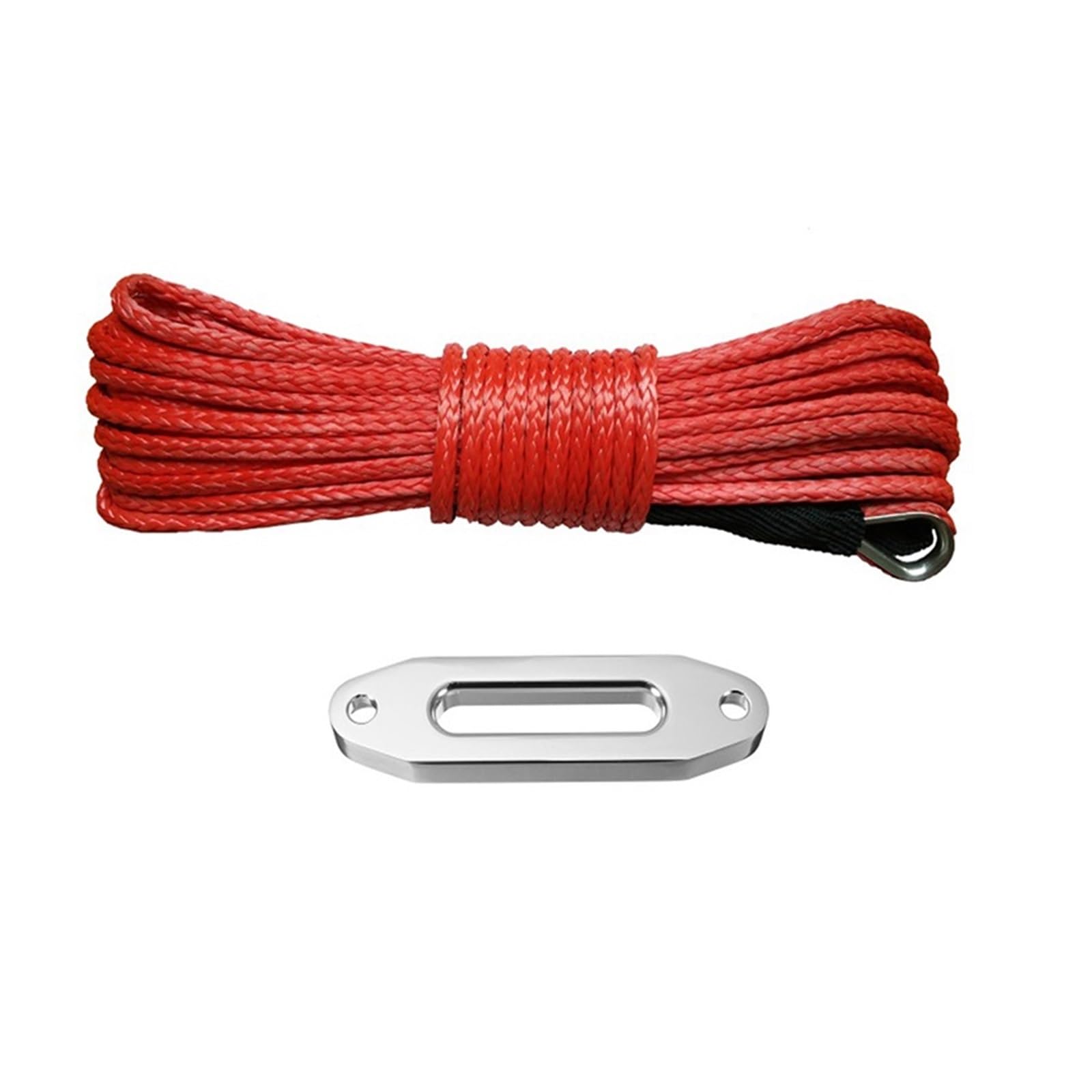 ,Abschleppseil 6 mm x 15 m und 4000 lbs Seilführung aus synthetischem ATV/UTV-Windenseil for Traktorschlepper(Rood) von BGTSF