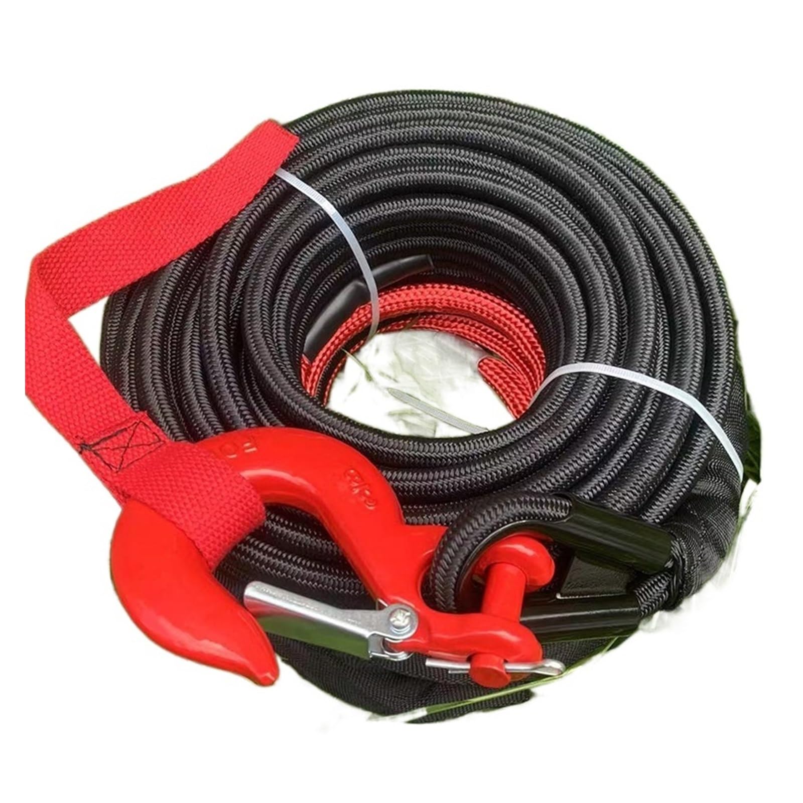 ,Abschleppseil Abschleppseil 10 mm x 25 m Windenseil 9,5 Tonnen for SUV-Selbsthilfe Superhochmolekulares Seil Abschlepphaken Streamer Doppelwindenseil(1/2") von BGTSF