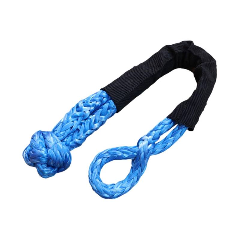 ,Abschleppseil Auto Anhänger Band Seil Synthetische Winde Linie Ring Verschleiß-beständig Recovery Tow Strap Off Road Haken Winde Seil for anhänger Off Road(Blue) von BGTSF