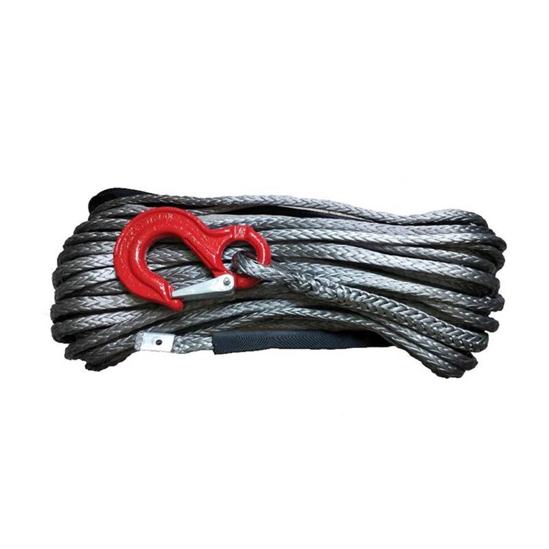 ,Abschleppseil Synthetisches Windenseil, Leitungskabel, 12 mm x 30 m, UHMWPE-Faser, Synthetisches Windenseil mit Haken for ATV/UTV/4WD/4X4/OFFROAD(Noir) von BGTSF