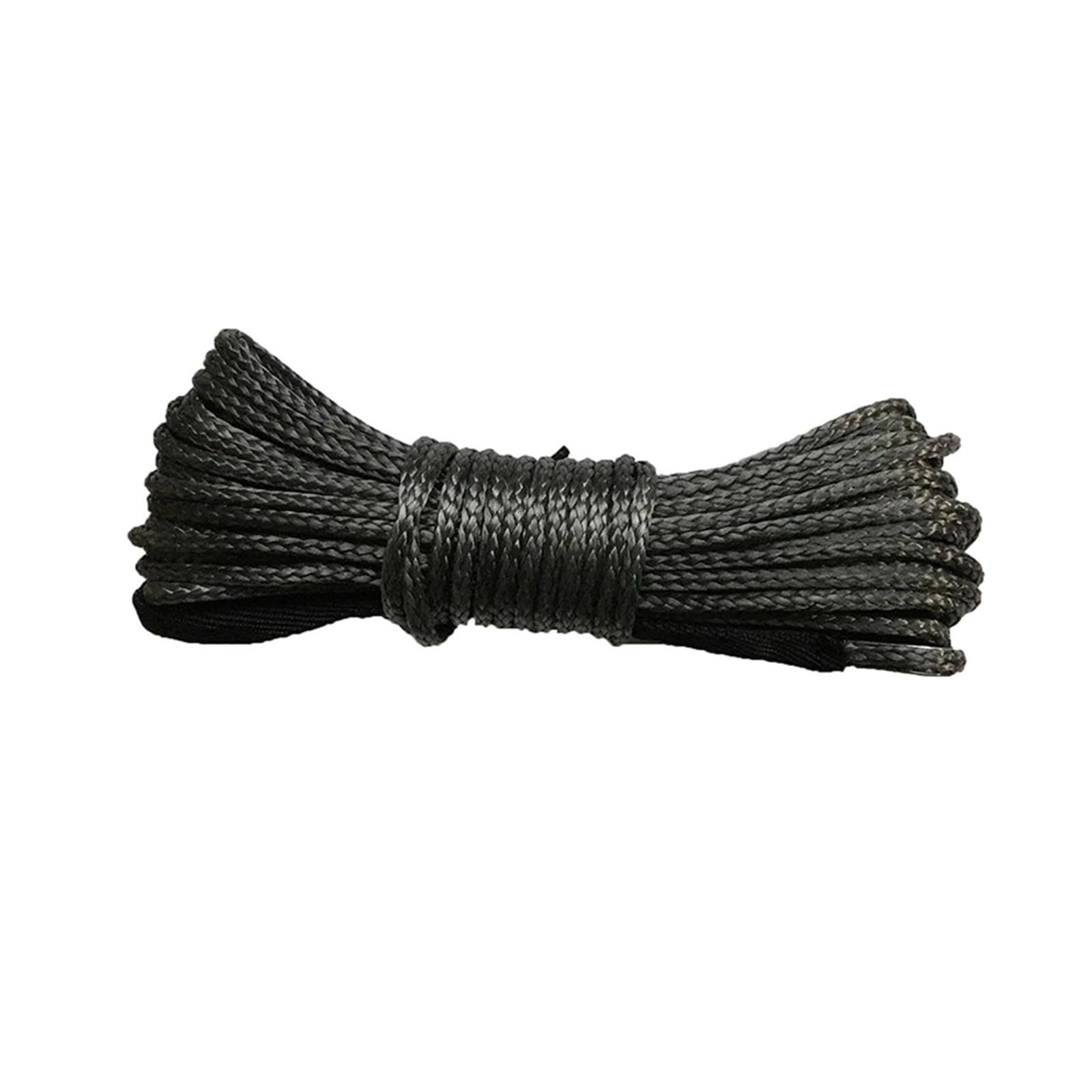 ,Abschleppseil Synthetisches Windenseil, Seil, 6 mm x 15 m, Synthetisches Zugwindenseil, UHMWPE, 12-strängiges Bergungskabel(Noir) von BGTSF