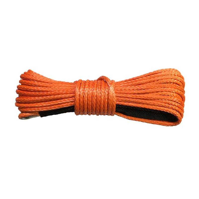 ,Abschleppseil Windenseilleitungskabel, 8 mm x 28 m, Synthetisches Windenseil/Seil UHMWPE-Kabel for 4x4 4WD ATV Utv SUV Offroad(Orange) von BGTSF