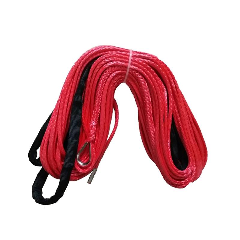 BGTSF ,Abschleppseil 4X4 Recovery Gear 8 mm x 30 m Synthetisches Windenseil for Abschleppen oder im Gelände(Rood) von BGTSF