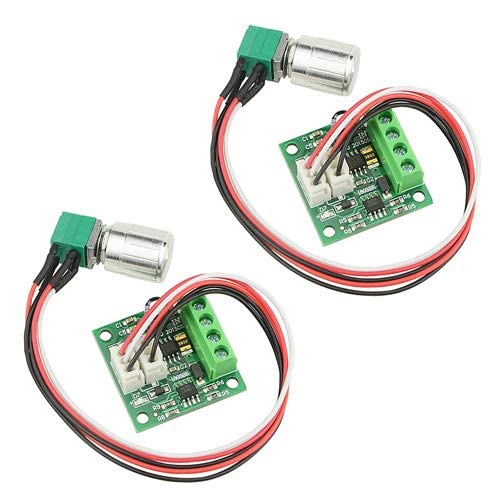 BGTXINGI 2 Stück DC-Motor Drehzahlregler 1,8 V 3 V 5 V 6 V 12 V 2 A 1803BKW Einstellbarer Treiberschalter Lichttemperaturregler Regulierung Strombegrenzung Ultra kleiner LED-Dimmer mit Drehzahlregler von BGTXINGI