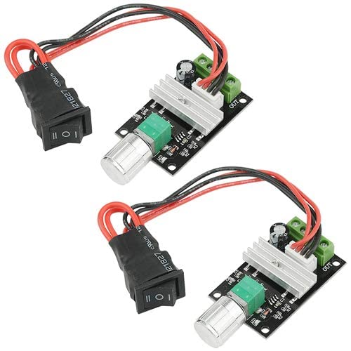 BGTXINGI 2Pcs DC Motor Regler 6V 12V 24V 3A Einstellbarer Drehzahlregler Regler Schalter 1203BB Variable Geschwindigkeit Puls Positive Inversion Control Schalttaste mit Drehzahlregler von BGTXINGI