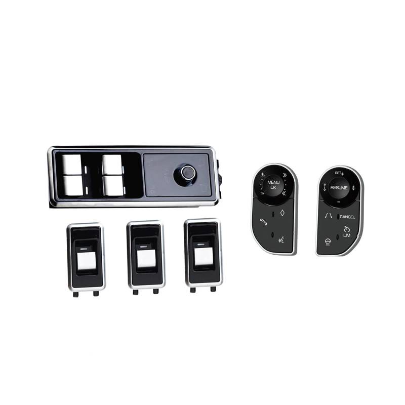 Fensterheber Schalter Für Range Rover L405 2013-2017 Sport L494 Entdeckung 5 L462 Auto Fenster Control Digital Schalter Nachrüstsatz Taste knopf Auto Schalter Für Elektrische Fensterheber(6PCS As The von BHGMGEBLV