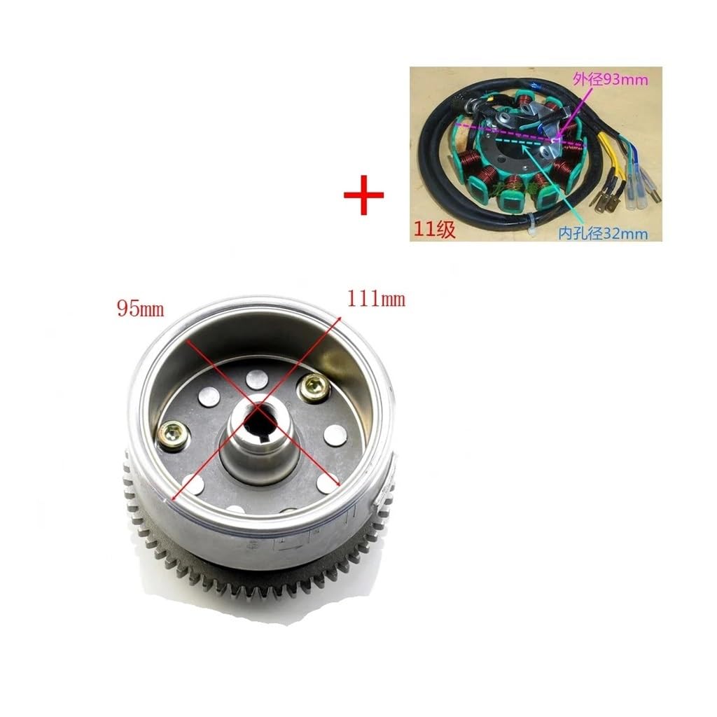 Magneto Stator 18 Spule Pole Magneto Schwungrad Mit Stator Für Zo&ngshen CG250 CG200 Motor Li&Fan 250cc ATV Go Karts von BHOUTY