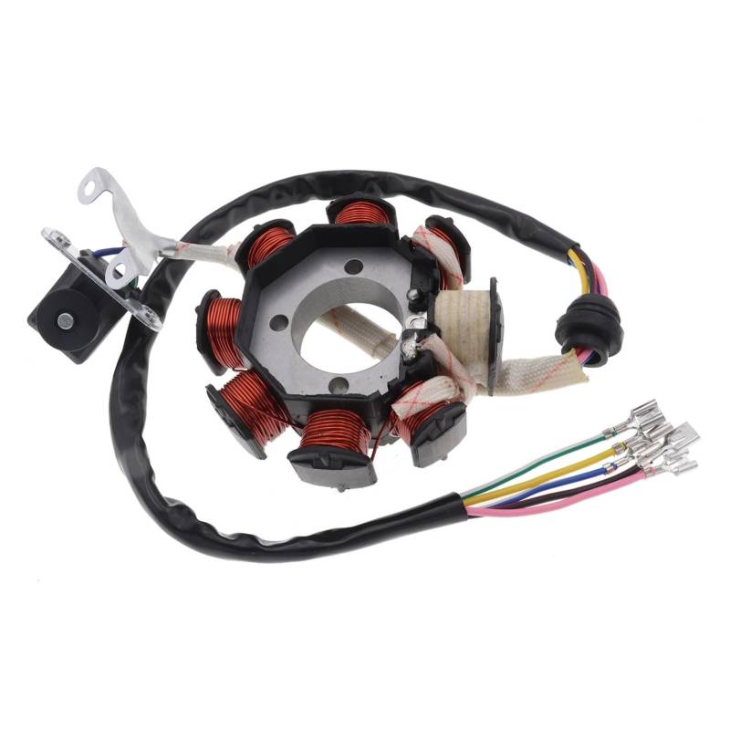 Magneto Stator 8-poliger Spulen-Wechselstrom-Zündmagnet-Stator Für CG125-8 150cc 250cc ATV Motocross-Motorrad-Zündstator, Spulenstator von BHOUTY