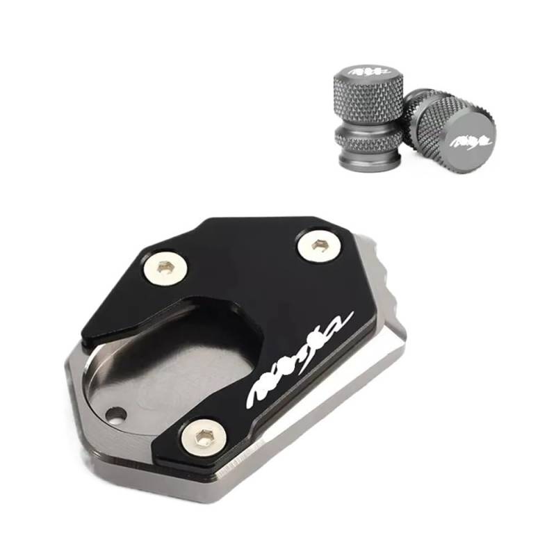 Ständerpolster Verlängerung Für Ka&wasaki Für NI&nja 650 300 1000 ER6F ER4F ZX6R ZX10R Für NI&nja 650 Motorrad Ventilkappen Seitenständer Enlarger Kickstand Extension Pad von BHOUTY