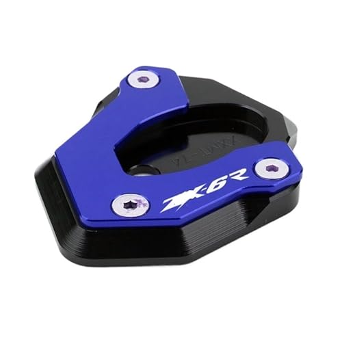 Ständerpolster Verlängerung Motorrad CNC Kickstand Fuß Seitenständer Verlängerung Stützplatte Pad Passend Für ZX-6R ZX6R ZX 6R 2024 von BHOUTY