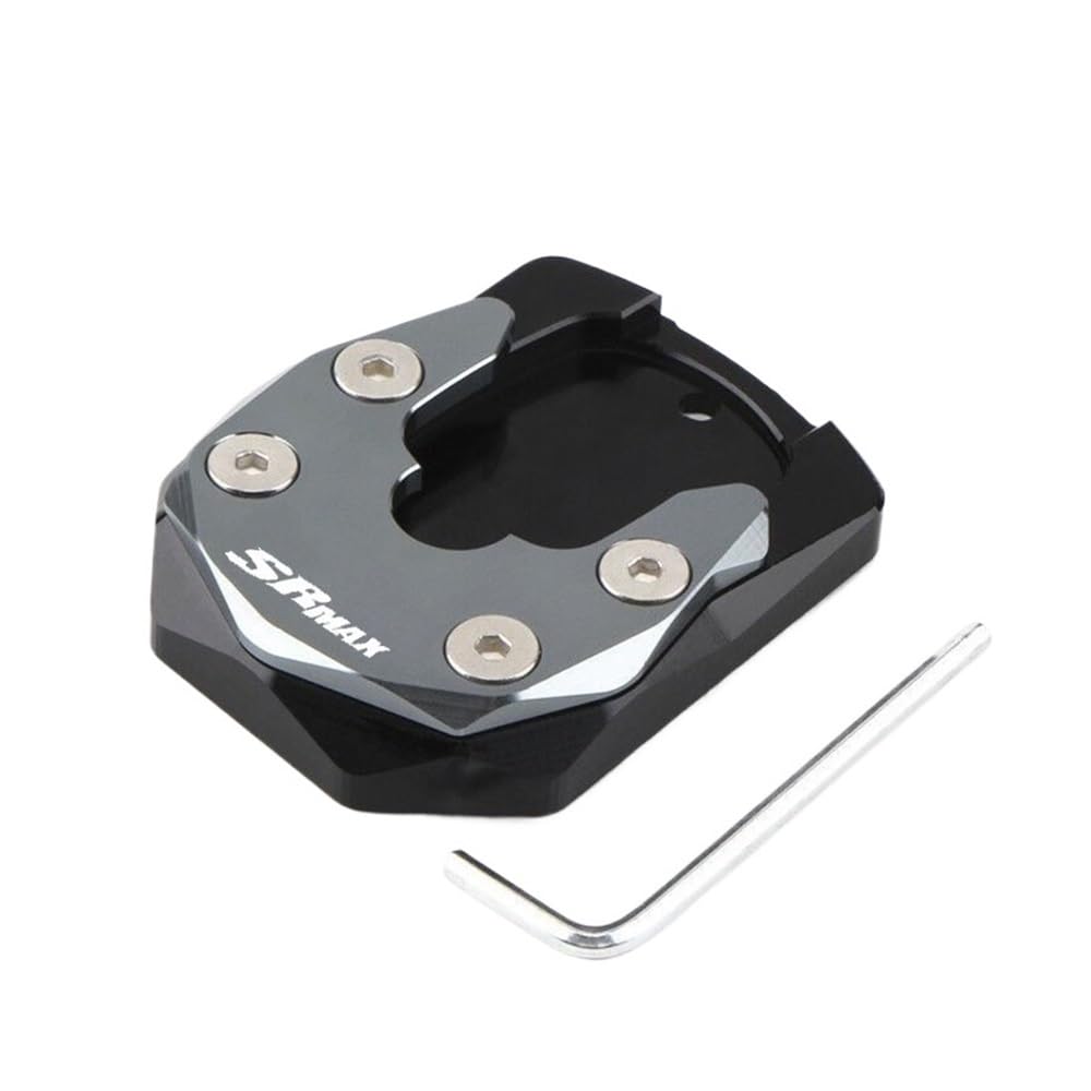 Ständerpolster Verlängerung Motorrad CNC Ständer Fuß Seite Verlängerung Pad Unterstützung Platte Vergrößern Stand Fit Für Aprilia SRMAX 250 300 SRMAX250 SRMAX300 von BHOUTY