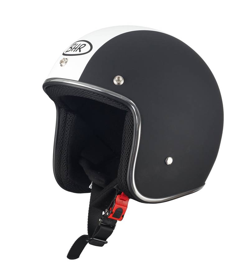 BHR Demi-Jet Modell 711 Helm 61 schwarz/weiß von BHR