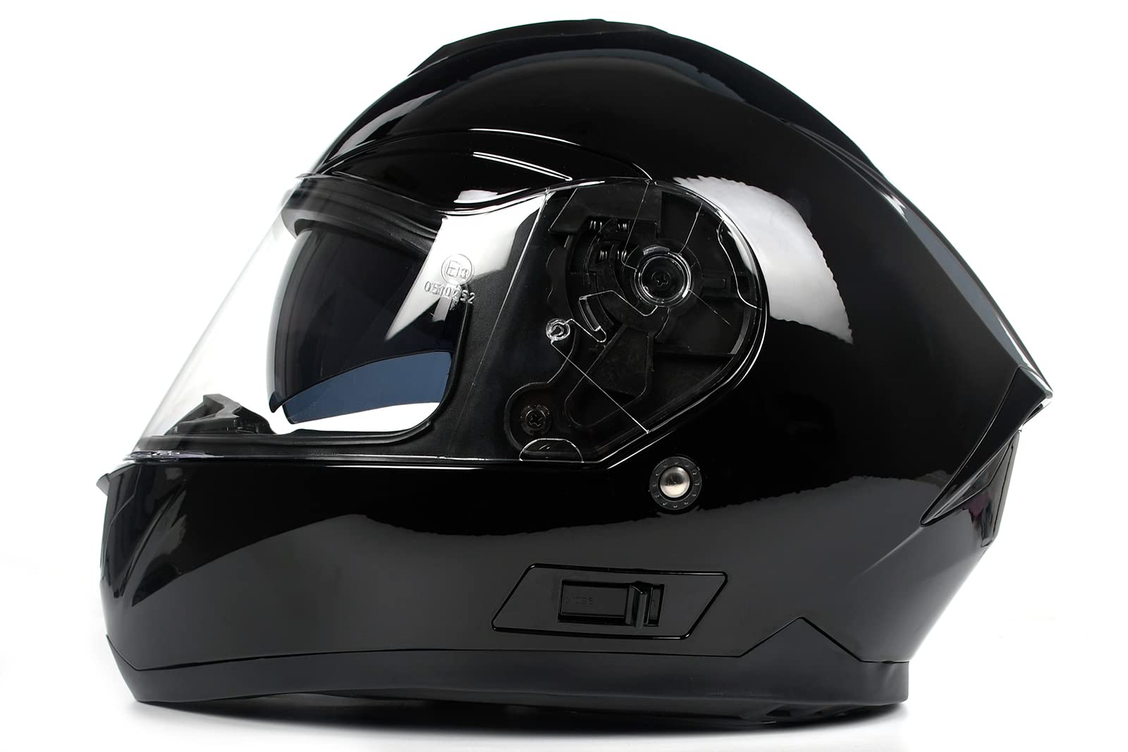 BHR Full Face Motorradhelm mit Doppelvisier 814 RIDE | Full Face Motorradhelm ECE Type Approved mit kratzfestem Doppelvisier | Damen/Herren-Motorradhelm | SCHWARZ METALLISCH | L von BHR