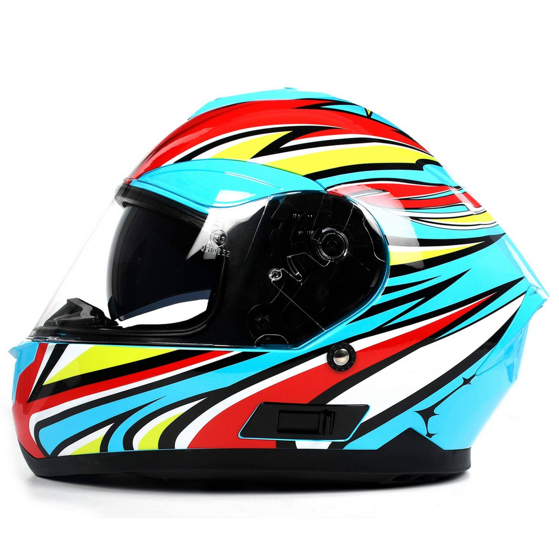 BHR Full Face Motorradhelm mit Doppelvisier 814 RIDE | Full Face Motorradhelm ECE Type Approved mit kratzfestem Doppelvisier | Damen/Herren-Motorradhelm | WIND ROSE BLUE | XS von BHR