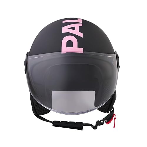 BHR Helm Demi-Jet 835 SPECIAL - Rollerhelm ECE 22.06 Zugelassenmit Anti-Kratz-Visier, Mikrometrischer Auslösung und Herausnehmbarer Innenausstattung - Palermo Matt Black XL von BHR