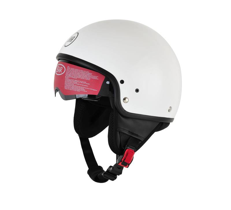 BHR Motorrad Helm 802 Demi-Typ mit Visier Versenkbare,blanco, M (57 cm) von BHR