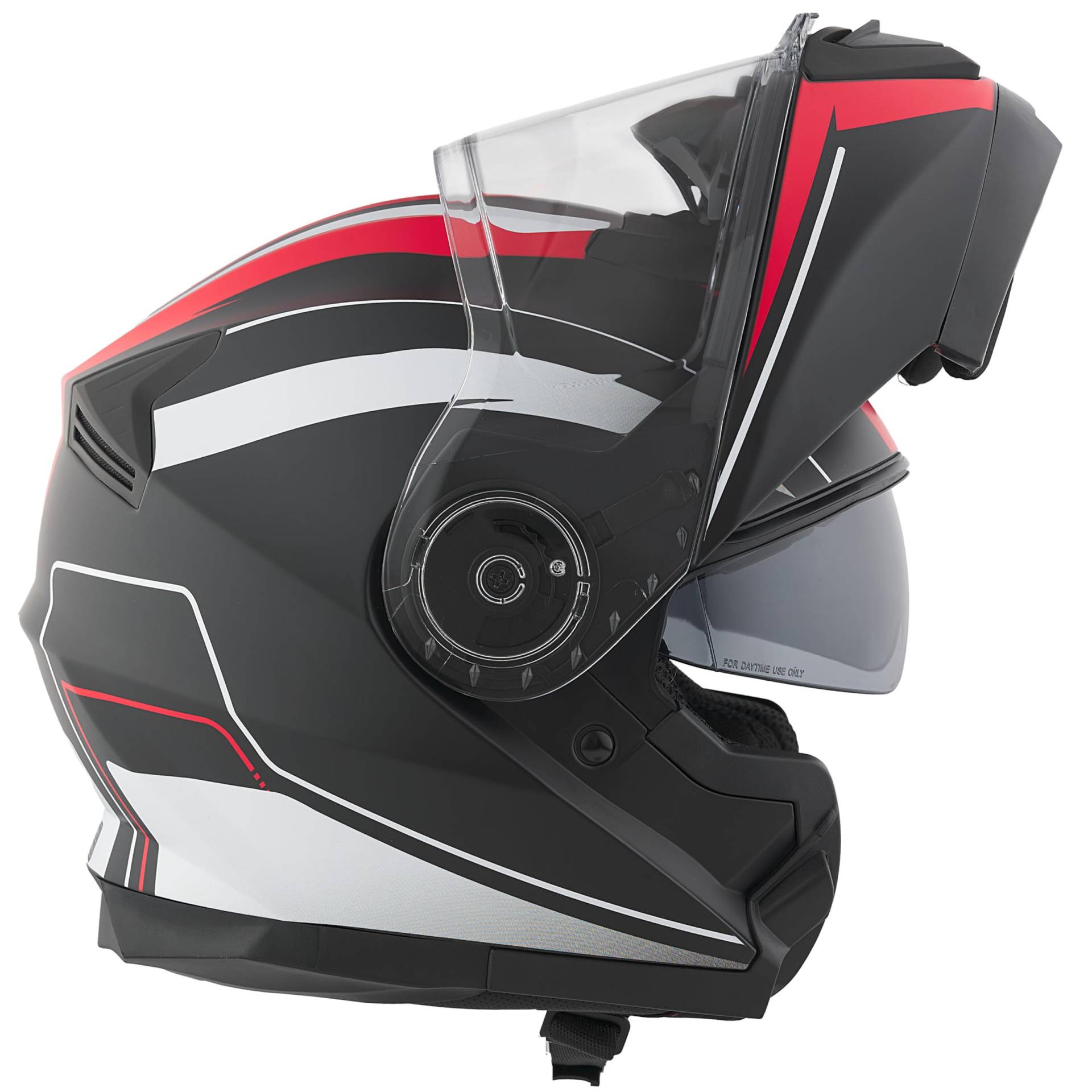 Klapphelm BHR 836 FLIP-UP, Integralhelm ECE 22.06 zugelassen mit Sonnenblende, doppeltem kratzfestem Visier und mikrometrischem Auslöser, für Touring und Stadtfahrten, Cool Black , XXL von BHR