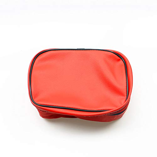 BHYShop Universal Dirt Bike Offroad PU Leder Werkzeugtasche Aufbewahrungswerkzeug Für Motorrad Honda Kawasaki Yamaha XR250 KLX250 DRZ 250 (Red) von BHYShop