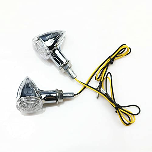 Chrom Motorrad LED Blinker für Cruiser Chopper Bobber Old School Custom von BHYShop