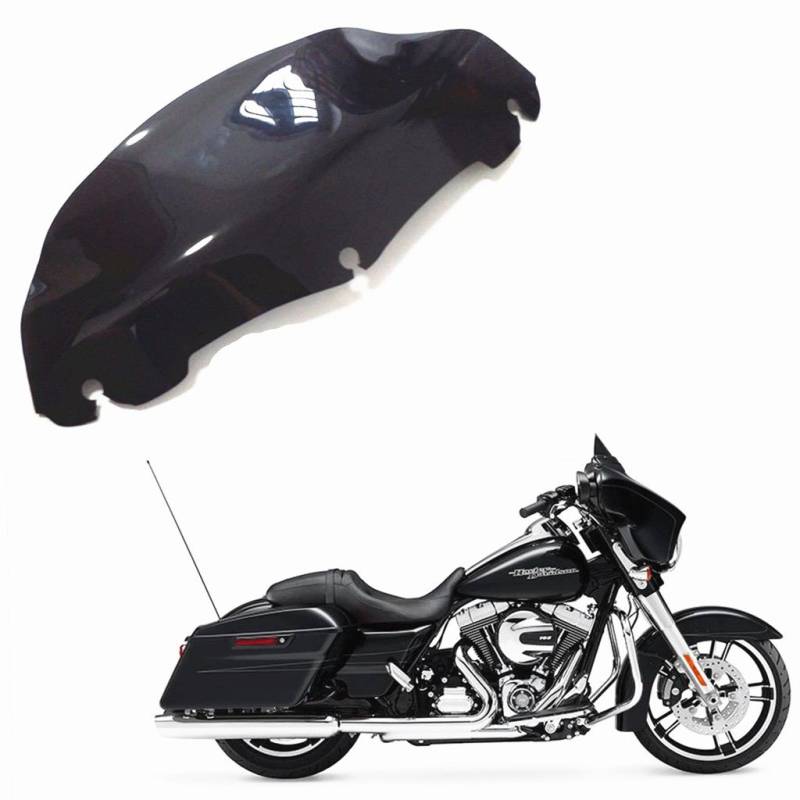 Schwarz 7 Zoll 17,8 cm Wave Windschutzscheibe Windschutzscheibe für 2014-2016 Harley Street Electra Glide Modelle 2014-2016 Harley Touring Electra Tri FLHX von BHYShop