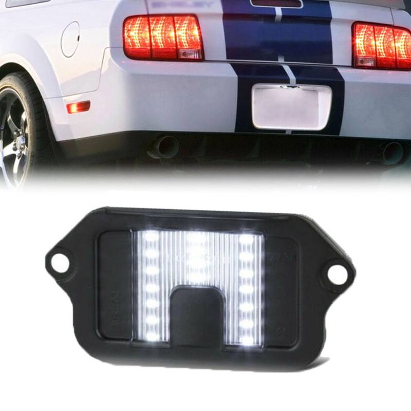 BHZNGD 1 Stück Nummernschildbeleuchtung, 18 SMD-Nummernschildbeleuchtung, kompatibel mit Ford Mustang GT 2005-2009 von BHZNGD