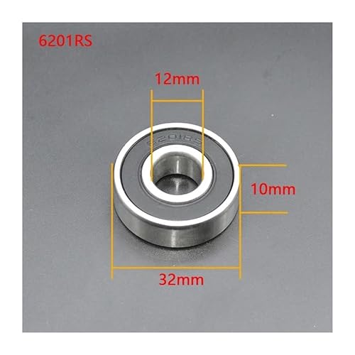 10PCS 6200 6201 6202 6203ZZ 2RS Metal Seal Deep Groove Ball Bearings BIANMTSW(6201RS 12X32X10mm) von BIANMTSW