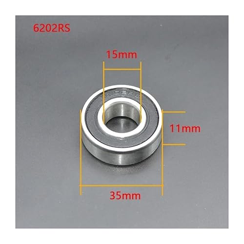 10PCS 6200 6201 6202 6203ZZ 2RS Metal Seal Deep Groove Ball Bearings BIANMTSW(6202RS 15X35X11mm) von BIANMTSW