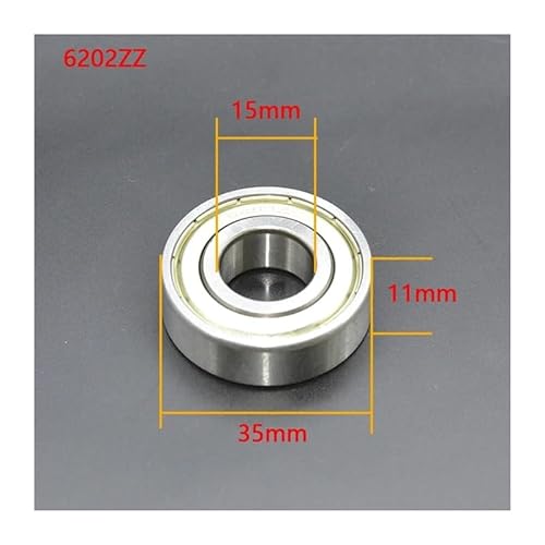 10PCS 6200 6201 6202 6203ZZ 2RS Metal Seal Deep Groove Ball Bearings BIANMTSW(6202ZZ 15X35X11mm) von BIANMTSW