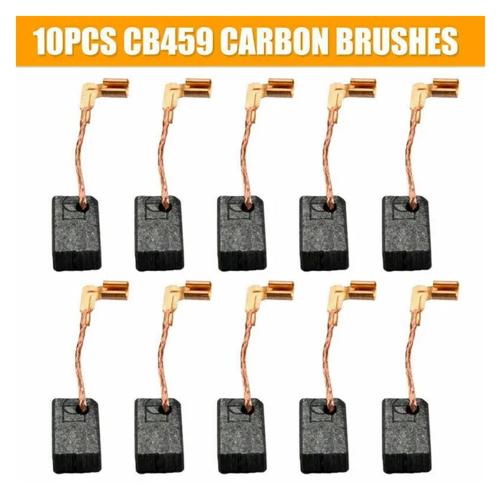 10pcs Carbon Brushes Graphite Brushes For Motors Tools Angle Grinder GA5030 CB325 / 459/303/419/203 BIANMTSW(CB459) von BIANMTSW