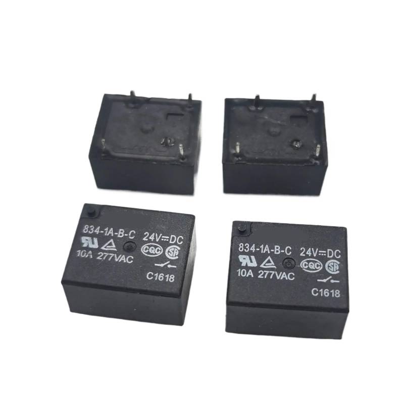 10pcs Relay 834-1A-B-C-12VDC 834-1A-B-C-5VDC 834-1A-B-C-24VDC 834 1A B C 24V 834-1A-B-C 5V 24V 12V 4PINS 10A BIANMTSW(24VDC) von BIANMTSW