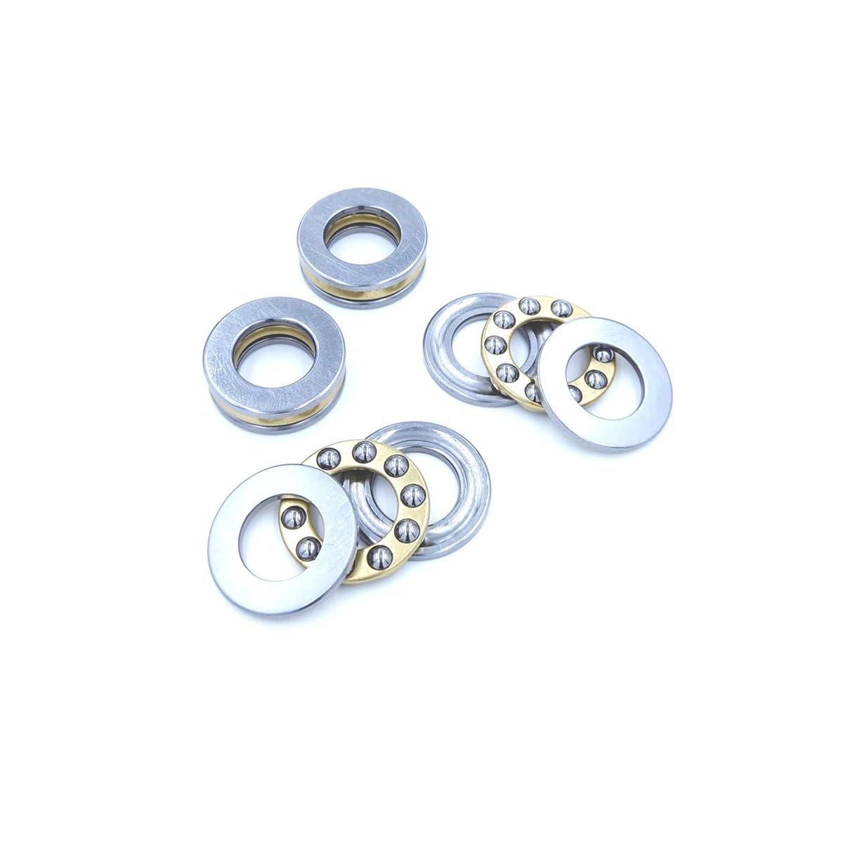 1Pc / 1Piece F5-10M 5 x 10 x 4 mm Axial Ball Thrust Bearing 3-Parts BIANMTSW von BIANMTSW