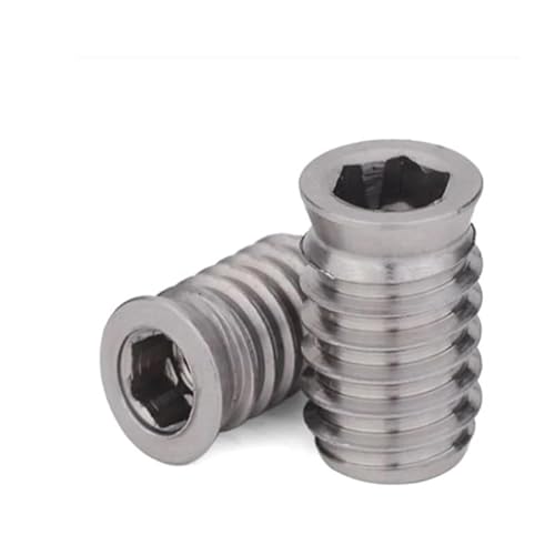 500 PCS 304 Stainless Steel Inner and Outer Teeth Embedded Nut Furniture Nut Hex Countersunk Head BIANMTSW von BIANMTSW