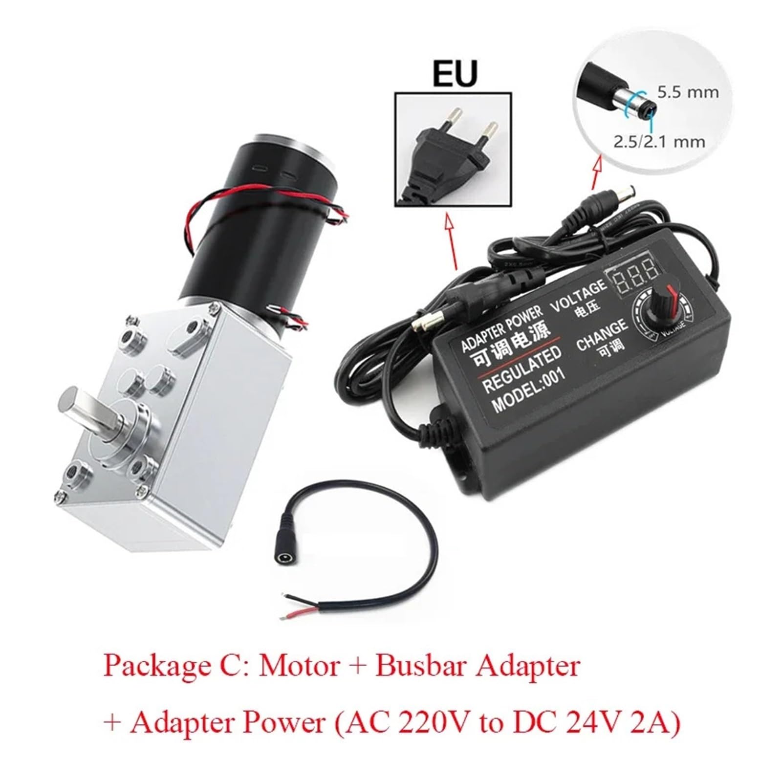 5840-31ZY Reduction Gear electronic starter 12V24V 7RPM-470RPM Large Torque High Power 2-70kg Worm Gear electronic starter BIANMTSW(12V 60RPM,Package B) von BIANMTSW