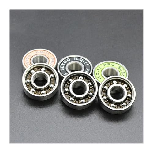 8Pcs 608 2RS Bearing ILQ-11 8x22x7 Green Longboard Speed Inline Skate Wheel Bearing Skate Scooter Smooth Skate Scooter Bearing BIANMTSW(8Pcs ILQ-11 Orange) von BIANMTSW