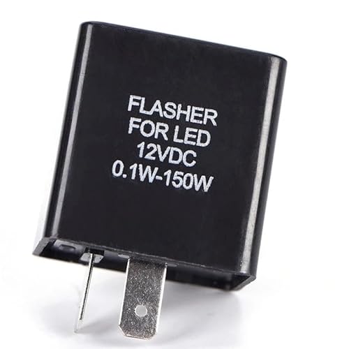 Car Motorcycle Bike Tricycle Flasher Relay 2P 12V Electronic Adjustable Freauency Turn Signal Light Blinker Resistor BIANMTSW(12V) von BIANMTSW