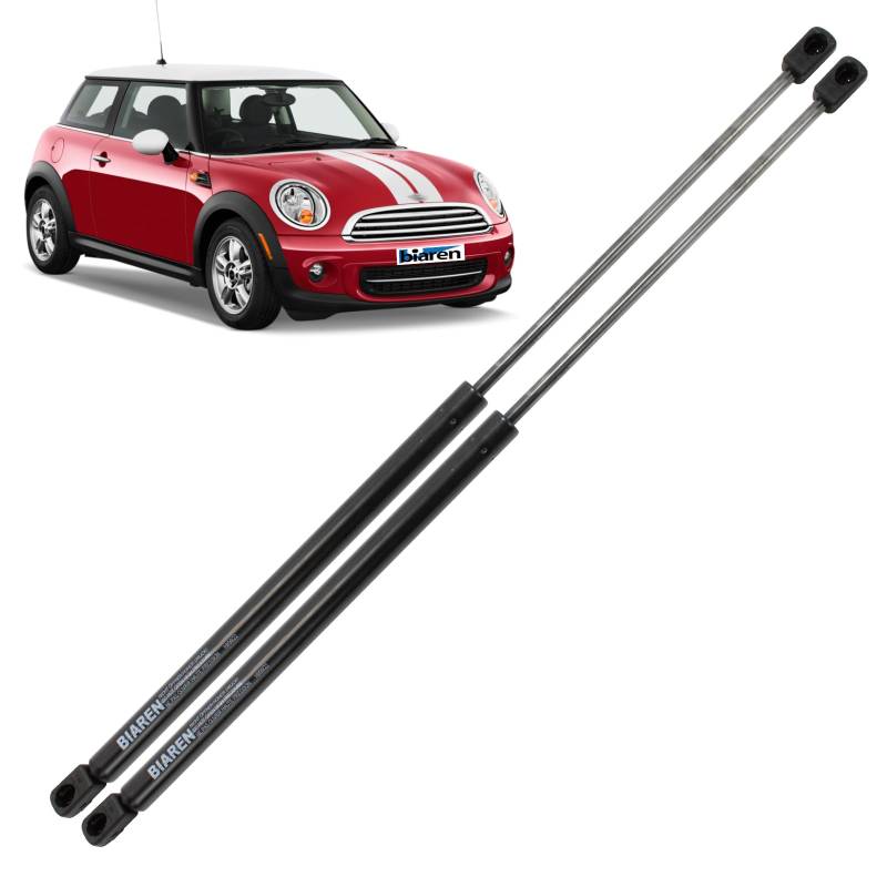 BIAREN 2 x Motorhauben-Gasdruckfedern vorne für Mini Cooper R50 R53 (2001-2006) Lift Support System 270 (N) 575 MM - 51237175020 51234360740 von BIAREN