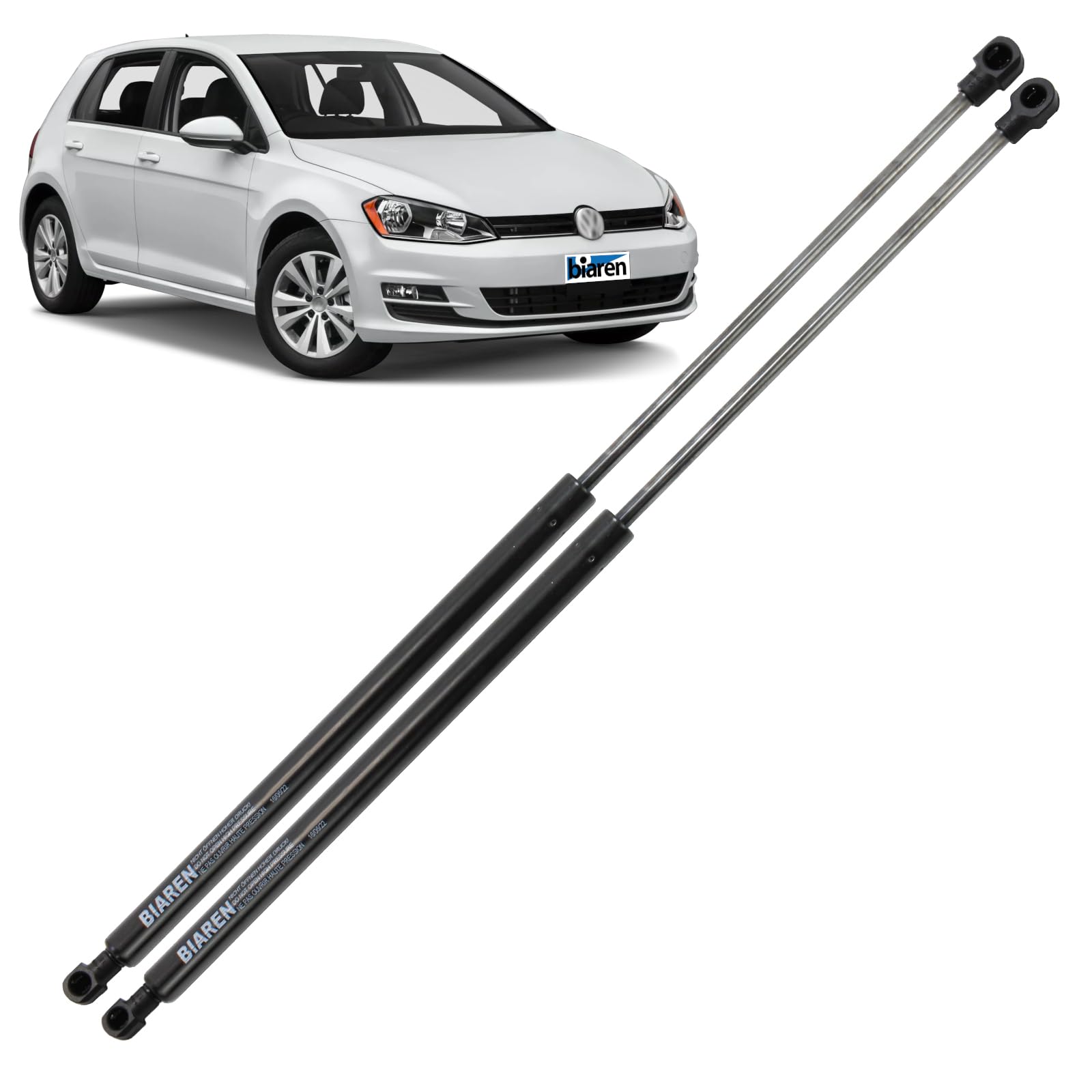 BIAREN 2x Heckklappe Kofferraum Gasdruckfedern für Volkswagen VW Golf Mk7 Schrägheck (2012-2019) Lift Support System 520 (N) 532MM 5G6827550C 5G6827550 von BIAREN